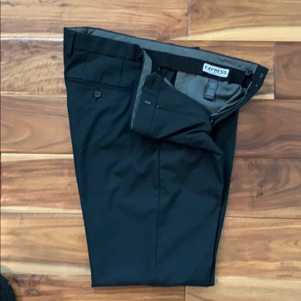 Black Striped Express Photographer Dress Pants